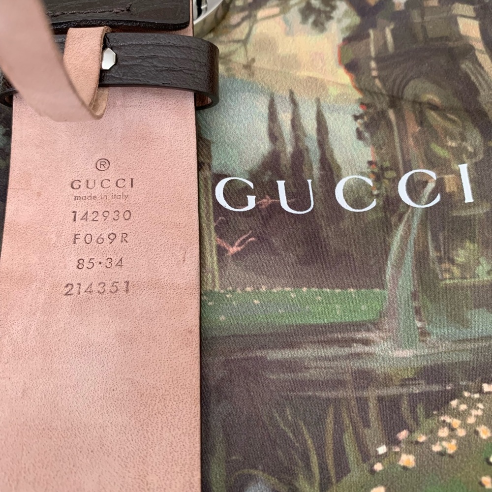 Gucci GG Supreme belt with G buckle 85 cm size M - Picture 8 of 8